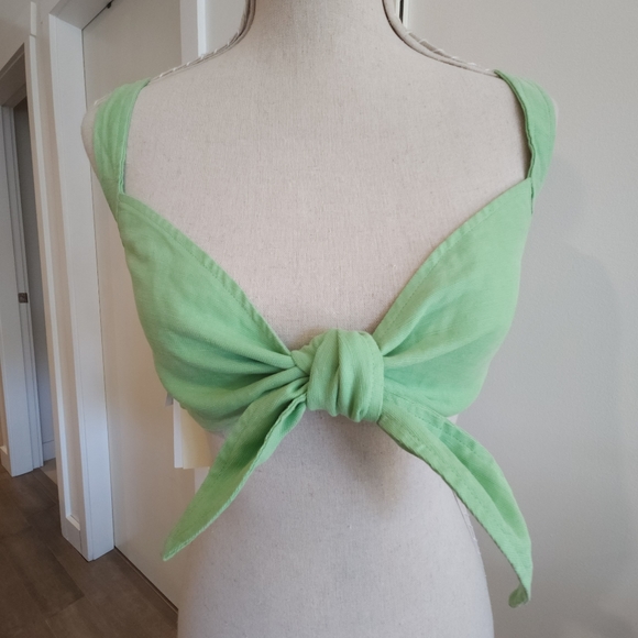 Wilfred "Aubrielle" Tie-front Crop Top - Picture 12 of 14